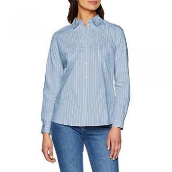JDY Mio Women's Long Sleeve Woven Shirt - Classic Fit Light Blue