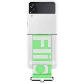 Funda de Silicona Samsung con Correa para Galaxy S21 FE Blanca