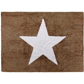 Happy Decor Kids -Alfombra Lavable Star 100% Algodón Natural -Lino- 160x120 cm