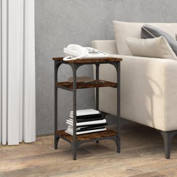 Mesa Auxiliar Madera Contrachapada Roble Ahumado 35x30x60 cm