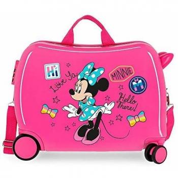 Disney Enjoy Minnie Icon Maleta Infantil Rosa 50x38x20 cms Rígida ABS Cierre combinación 34L 2,3Kgs 4 Ruedas Equipaje de Mano