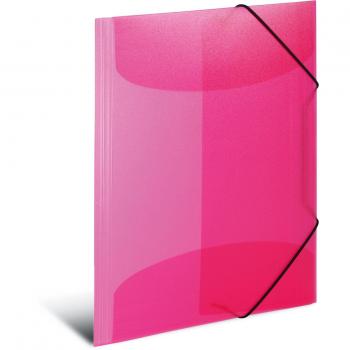 Carpeta de esquina translúcida rosa A3 HERMA, PP