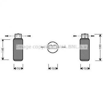 Filtro Deshidratante PRASCO SBD042 para Aire Acondicionado, Secador de Climatización R134a de Aluminio