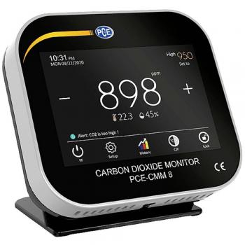 PCE-CMM 8 Touchscreen CO2, Temperature, and Humidity Meter with USB Connectivity