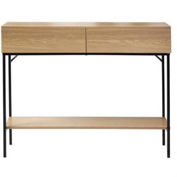 Consola de Madera 2 Cajones 1 Estante - L100 cm