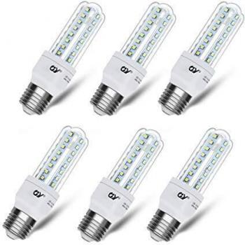 GY Bombilla de LED maíz brillante E27, equivalente a 100 vatios, luz LED blanca luz diurna 6400K, 1200Lm, 6 piezas