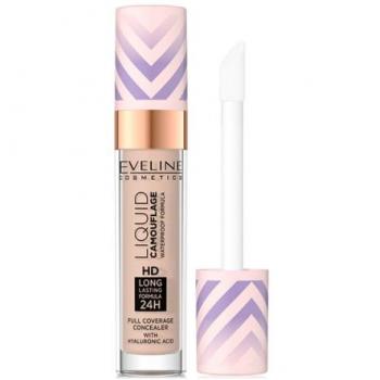 Eveline Cosmetics Liquid Camouflage Waterproof Concealer with Hyaluronic Acid, Shade 05 Light Sand, 7.5 ml