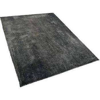 Alfombra Shaggy Gris Claro 160 x 230 cm de Poliéster y Algodón, Pile Denso y Suave