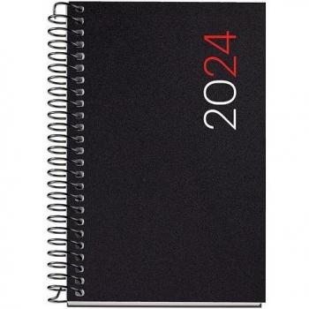Agenda Miquelrius 2024 Activa City Semana Vista Espiral Tapa PP Negro 182x117mm S/V