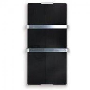 PURLINE ZAFIR V600T B Radiador toallero eléctrico de Cristal Templado Negro, Control por App WiFi y Programador semanal