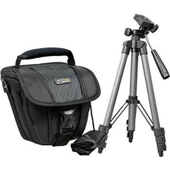 Progallio - Funda para cámara de fotos modelo Smart Small con funda de lluvia integrada, trípode de viaje y funda para trípode