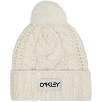 Gorro Oakley Harper Pom blanco intenso mujer, tipo: gorro/beanie, características: color blanco intenso con pompon, diseño unisex, talla única