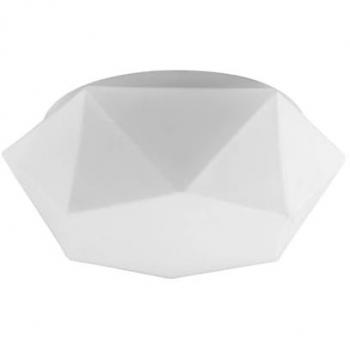 Lámpara de Techo Gea EPIKASA, Blanco, Vidrio y Metal, 30,6x30,6x12,5 cm