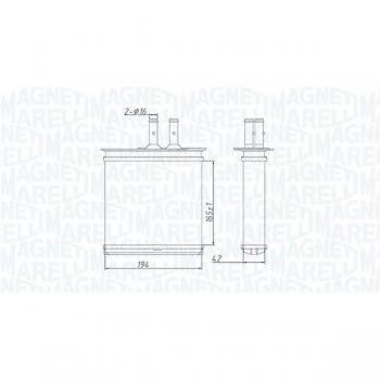 Radiador de calefacción MAGNETI MARELLI 350218493000 con intercambiador de calor para interior