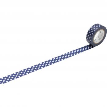 MT Washi Dot cinta de enmascarar rollo – Padres, color White Dot/Blue Base