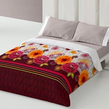 Burrito Blanco - Funda nórdica 330 Granate de cama de 90x190/200 cm