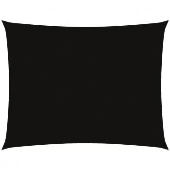 Toldo de vela rectangular tela oxford negro 3x4 m