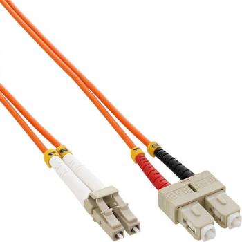 Cable de Fibra Óptica Duplex LC/SC, 50/125µm, OM2, 7m