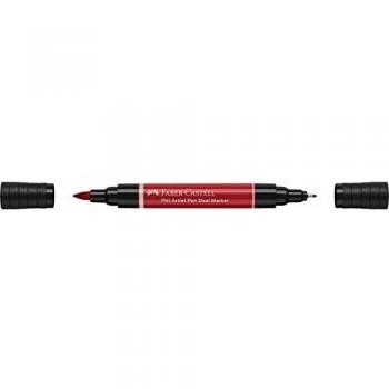 Rotulador Pitt Artist Pen Doble Punta Tinta China Faber-Castell Rojo Escarlata Oscuro
