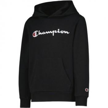 Sudadera con Capucha Champion para Niños Negra con Logo Bordado