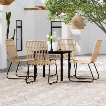 5-Piece Oak Garden Dining Set