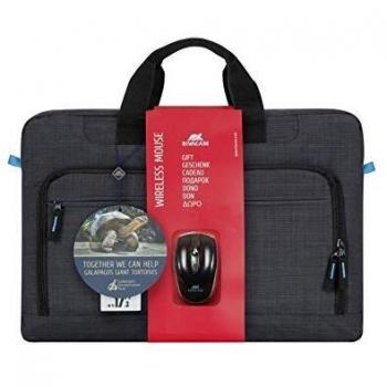 Rivacase Regent 8058 Maletín para Portátil 17.3 con Ratón Inalámbrico