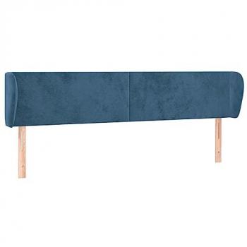 Cabecero de terciopelo azul oscuro 183x23x78/88 cm Vidaxl