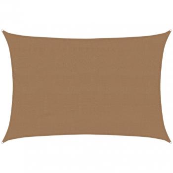 Parasol de vela HDPE 4x5 m 160 g/m² gris taupe