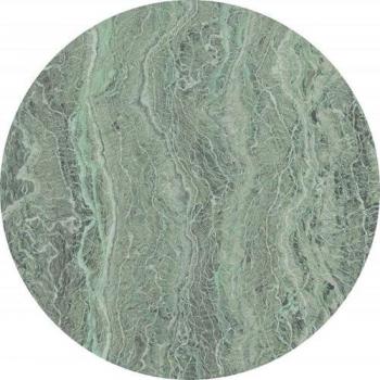 Papel Pintado Autoadhesivo Redondo Mármol Verde, 125x125 cm