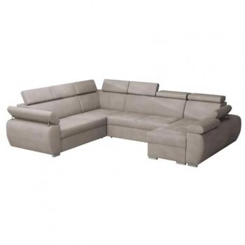 Sofá rinconero Columbus 134, con función de descanso y caja de ropa de cama, dimensiones 325 x 260 x 85 cm