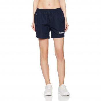 Kempa Tejido Pantalón Corto Bolsillos con Cremallera, Mujer, Azul Marino, S