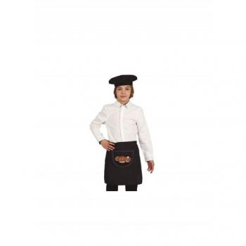 Kit de Castañero Infantil: Boina y Delantal Negro