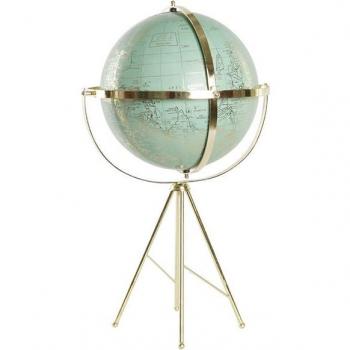 Figura Decorativa Globo Terráqueo Vintage de Pie