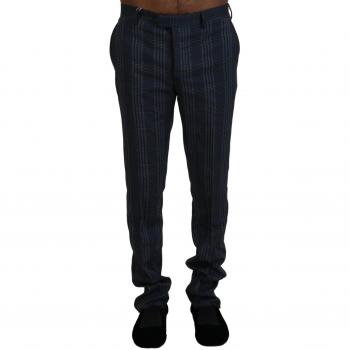BENCIVENGA Gray Pure Wool Checkered Pants - IT48 | M