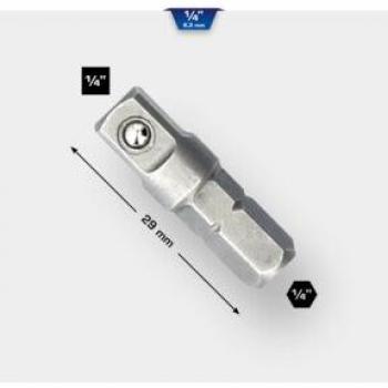 Adaptador de 1/4 Brilliant Tools con llave de vaso y montaje para cubo/cojinete de rueda
