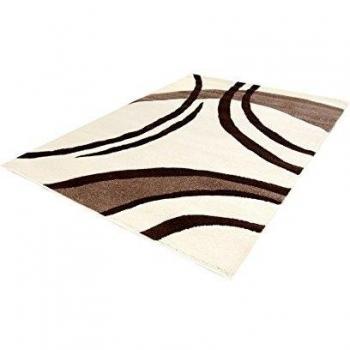 PHC - Moderna alfombra Style arco crema marrón beige Öko Tex Varios tamaños, polipropileno, Beige Creme Braun, 240 cm_x_340 cm