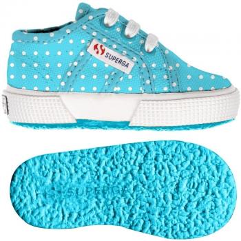 Superga 2750-FANTASY COTB POIS TURQUOISE-WHITE