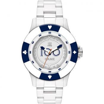 Reloj LIGHT TIME Mod. POKER Resistente Agua 5 ATM 41 Mm Polycarbonato Movimiento Cuarzo Vidrio Mineral Unisex