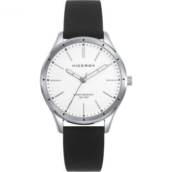 Reloj de mujer Viceroy Grand 401226-07 con caja de acero y correa negra de silicona