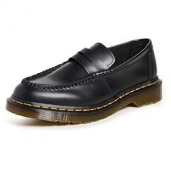 Dr. Martens Penton Black Smooth Leather Loafers for Men, Size 9 US (42 EU)