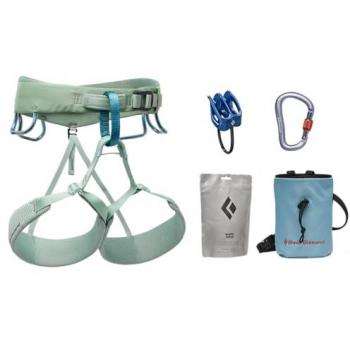Black Diamond Momentum Women's Rock Climbing Harness Package - Small