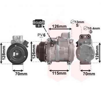 Compresor de aire acondicionado VAN WEZEL 3000K087