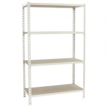 Estantería MADERCLICK PLUS 4/300 1500 BLANCO/MADERA, 4 estantes ajustables, capacidad de carga de 150 kg por punto de flexión, dimensiones de 1500x1000x