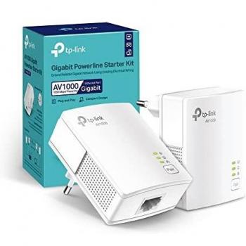 Kit de Adaptadores Powerline TP-Link TL-PA717 - 1000 Mbps, Ethernet Gigabit, Compatible con HomePlug AV/AV2, Plug & Play