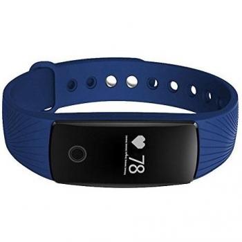 [nueva versión] deportes pulsera, Palady id107 Bluetooth 4.0 inteligente pulsera SmartBand Monitor de ritmo cardíaco deporte pulsera Fitness Tracker para Android IOS Smartphone, para iPhone 7, 0.05 pounds, color azul