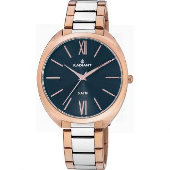 Reloj Radiant RA420206 HABANA BLUE/BICOLOR ROSE GOLD - Reloj de pulsera, color azul y bicolor en rose gold, diseño elegante, resistente al agua, con movimiento de cuarzo, correa de