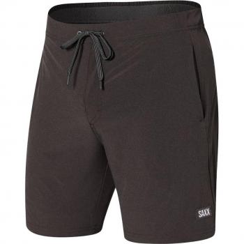 Saxx - Short de hombre Sport 2 Life 2 en 1 7 pulgadas negro oscuro