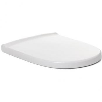 Asiento WC Optima Merida Blanco, Tapa WC Universal Óptima Merida de Termoplástico, Forma D, Caída Amortiguada, Extraíble, Antibacteriano, Fácil Instalación, Medidas 44 x