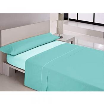 Libela Vegas Juego de Sábanas, Microfibra, Agua Marina, CAMA DE 180 Cm