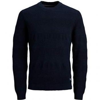 Jack & Jones JPRBLUSCOTT Knit Crew Neck Suter Pulver, Azul Marino, S para Hombre